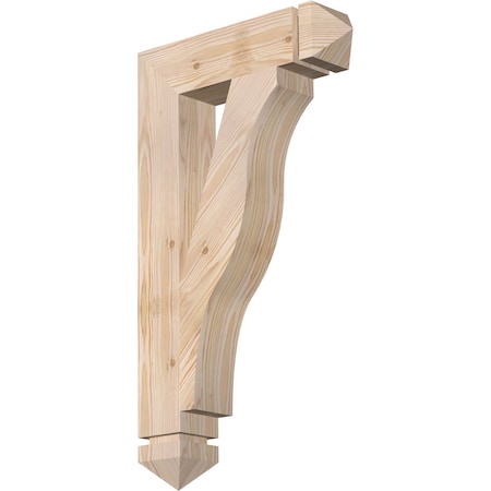 Funston Arts & Crafts Smooth Bracket, Douglas Fir, 3 1/2W X 16D X 28H